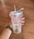 VASO JUANA DE VIDRIO CON TAPA Y SORBETE 450ml