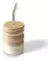 VASO LULÚ DE VIDRIO CON T/BAMBU Y SORBETE 300ML - ARUBA.AR MAYORISTA
