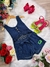 Macaquinho Infantil de Jeans Love You Self Luxo (0043JN)