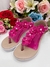 Sandália Infantil C/ Flor Pérolas e Strass Rasteira Rosa (8215PK) - loja online