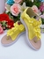 Sandália Infantil C/ Flor Pérolas e Strass Rasteira Amarelo (8210AM) - comprar online