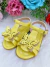 Sandália Amarelo C/ Aplique de Borboleta e Strass Luxo (7410AM) - Momentomodakidz