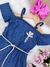 Vestido Infantil Jeans Broche Coração e Cinto Cordão (3083J) na internet