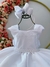 Vestido Infantil Branco Busto C/ Strass Damas Formaturas (1648BC) - comprar online