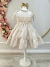 Vestido Infantil de Alça Bege Casual Luxo (1309BG) - comprar online