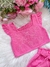 Conjunto Blogueirinha Sarja Shorts Rosa Chiclete (CNJTBLGSHRTRSCHCL) na internet