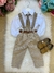 Conjunto Meninos Miss Cherry Rafael Suspensorio Caramelo-Bege (CONJMNOSRAELSPCRM