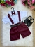 Conjunto Miss Cherry Meninos Shorts Social Ravi Marsala (CONJMSSCRSHRTMRSALA)