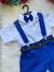 Conjunto Miss Cherry Meninos Shorts Social Ravi Azul Royal (CNJMSCHMNSRAZR) - comprar online