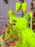 Vestido Blogueirinha Verde Neon Cerejinha (VESTBLGVRDNENCRJN) - Momentomodakids