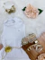 Vestido Infantil Crepinho Branco C/ Cinto de Cordão Festas (0166BB) na internet
