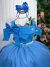 Vestido Banana Club Longo Doce Elegancia Azul Serenity - Momentomodakidz