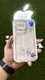 FUNDA GLITTER TRANSPARENTE BORDE COLOR IPHONE 13