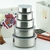 Kit 5 Potes de Inox com Tampa Hermética - comprar online