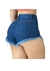 Shortinho CurtoJeans Escuro Feminino Barra Desfiada - Milook Modas