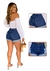 Imagem do Short Feminino Jeans Escuro Short Curto Jeans Rasgado Feminino Premium Cintura Alta, Cós Alto, Levanta o Bumbum