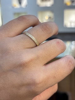 Anel em Ouro 18k Zircônias