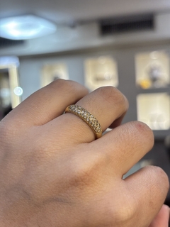 Anel em Ouro 18k com Diamantes