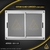 Ventana Corrediza Modena Blanca 2000 mm x 2000 mm