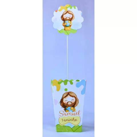 Cachepot O Maior Pintor do Mundo Menino Centro de Mesa Personalizado de Papel Offset 180g Com Aplique e Palito - comprar online