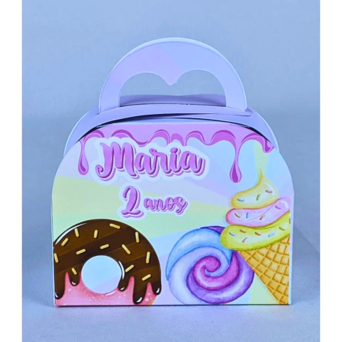 Caixinha Doces Modelo Maleta Coração Com Alça de Papel Offset 180g - comprar online