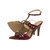 Imagem do Sandália Salto Alto Estilo Gladiadora Sabrina com Tachas Dourada Marsala