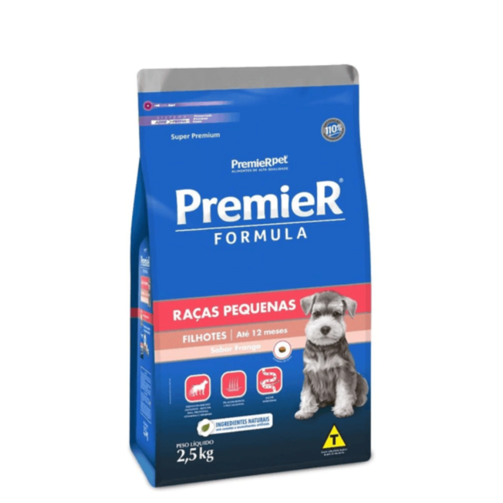 Ração Seca Premier Pet Fórmula Cães Filhotes Raças Pequenas - 2,5Kg