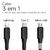 Imagem do Cabo Carregador Rápido 3 em 1 Inova - Tipo C, Micro-USB e Lightning