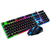 Kit Teclado e Mouse LED RGB Gamer Com Fio USB Semi-Mecânico Lehmox Preto na internet