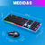 Kit Teclado e Mouse LED RGB Gamer Com Fio USB Semi-Mecânico Lehmox Preto