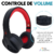 Fone de Ouvido Headset Bluetooth Anti-Ruído Alta Qualidade (Vermelho)