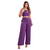 Calça Pantalona + Cropped Conjunto Feminino Roxo na internet