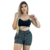 Conjunto Feminino Top com Alça e Short Ajustável Listrado Preto