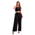 Calça Pantalona + Cropped Conjunto Feminino Cor Preto - comprar online