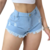 Short Jeans Feminino Azul Claro Curto