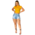 Blusa Feminina Canelada Laranja Mostarda - Dudasshop