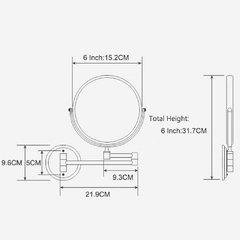 Espejo De Pared Con Brazo Extensible 360° en internet