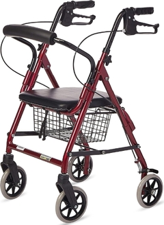 Andador con Asiento, Regulable y Plegable Premium - Rojas247