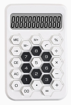 Calculadora de Escritorio Botones Hexagonales Blanco