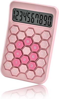 Calculadora de Escritorio Botones Hexagonales Rosa en internet