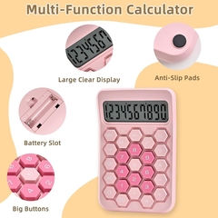 Imagen de Calculadora de Escritorio Botones Hexagonales Rosa