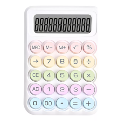 Calculadora Teclas Redondas 12 Digitos Blanco - comprar online