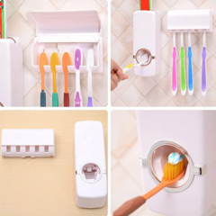 Imagen de Dispenser de Pasta Dental mas Porta Cepillos