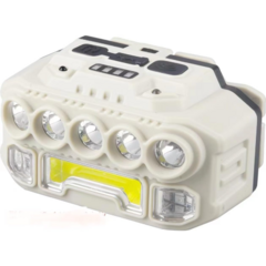 Linterna Minero Recargable 1 COB + 5 Leds - Rojas247