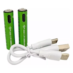 Pilas Aaa Recargables Con Cable Usb 1200mah Mayor Duración