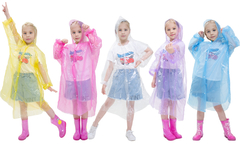 Poncho Impermeable Infantil Pack x7 Unidades - Rojas247