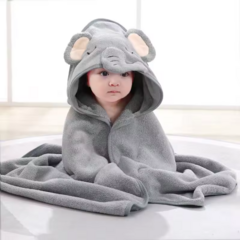 Toallon con Capucha de Elefante Infantil - Rojas247