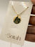 COLAR MEDALHA REDONDA P PERSONALIZADA OURO - loja online