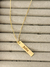 COLAR PINGENTE RETANGULAR PERSONALIZADA OURO - use.sorah