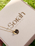 COLAR MEDALHA REDONDA P PERSONALIZADA E PONTO DE LUZ OURO - use.sorah